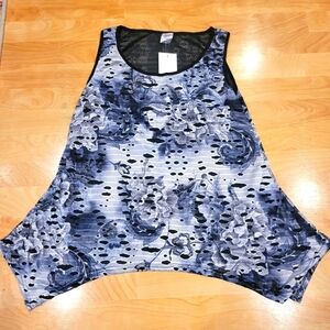 Lida Women's Burnout Floral Tank Top Size L